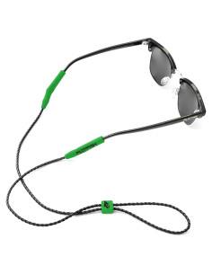 Correa de Gafas Pilotfish de Cuero Trenzado Verde