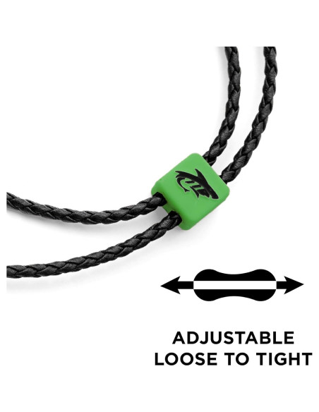 Correa de Gafas Pilotfish de Cuero Trenzado Verde