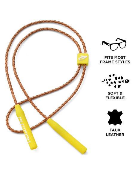 Correa de Gafas Pilotfish de Cuero Trenzado Unisex
