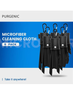 Paño de Microfibra Purgenic 6 Paquetes para Gafas Negro 2