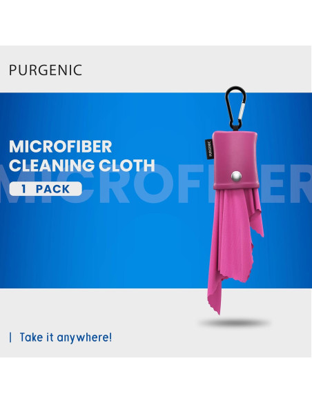 Paño de Microfibra Purgenic para Gafas y Pantallas - Rosa