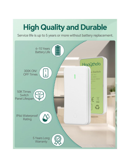 Enchufe de Control Remoto HAPYTHDA 15A 1500W Inalámbrico