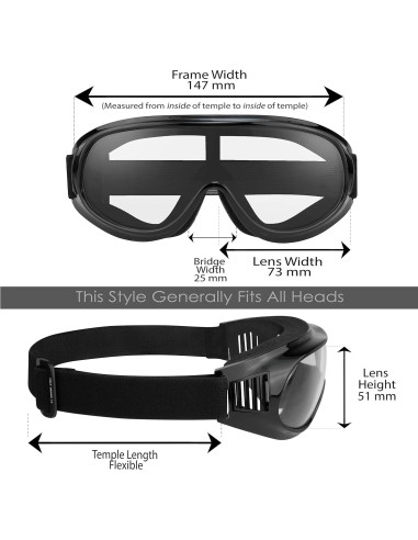 Gafas de Motocicleta Bikershades Thunder Fit Over - Protección UV