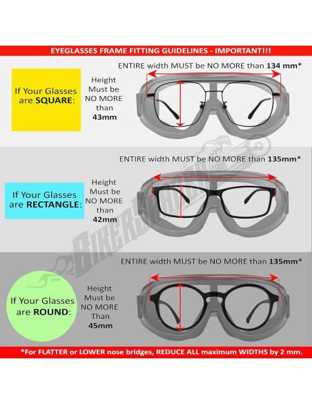 Gafas de Motocicleta Bikershades Thunder Fit Over - Protección UV