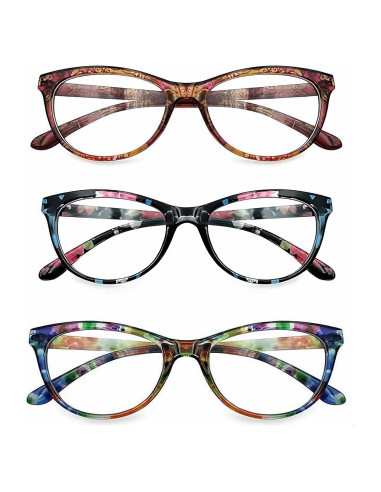 Paquete de 3 Gafas de Lectura Anti Luz Azul UV400 Unisex