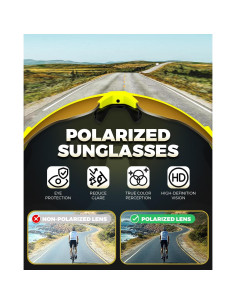 Gafas de Ciclismo VICTGOAL Polarizadas UV400 Unisex Amarillo 2