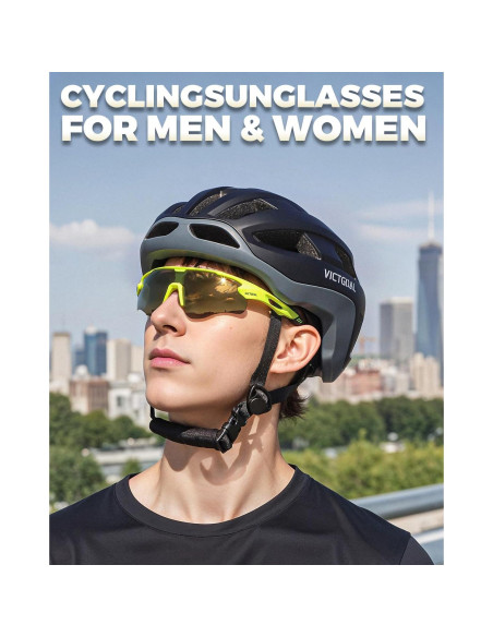 Gafas de Ciclismo VICTGOAL Polarizadas UV400 Unisex Amarillo