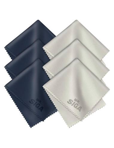 Paños de Microfibra MR.SIGA para Lentes y Pantallas - 6 Unidades