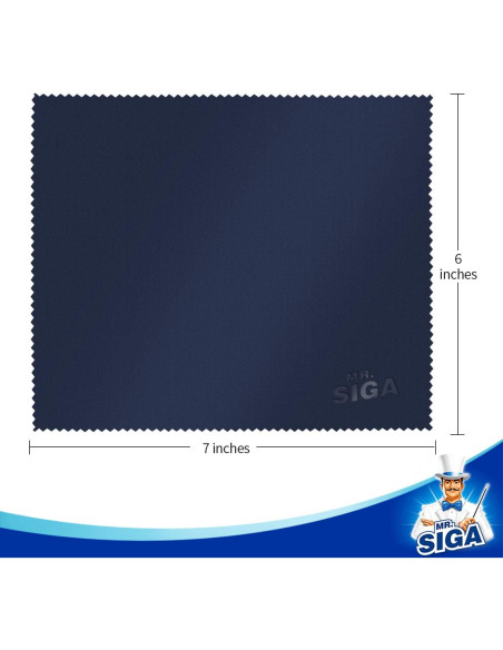 Paños de Microfibra MR.SIGA para Lentes y Pantallas - 6 Unidades