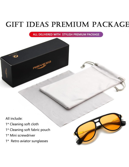 Gafas de Sol AIEYEZO Aviador Retro UV400 Unisex