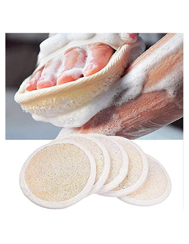 Esponjas de Lufa Natural Eco-Fused - Paquete de 5 Unidades