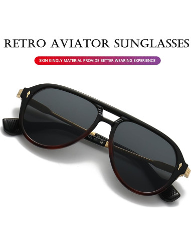 Gafas de Sol AIEYEZO Aviador Retro UV400 Unisex Clásicas