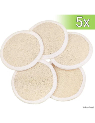 Esponjas de Lufa Natural Eco-Fused - Paquete de 5 Unidades