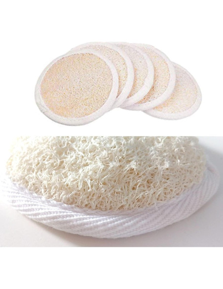 Esponjas de Lufa Natural Eco-Fused - Paquete de 5 Unidades