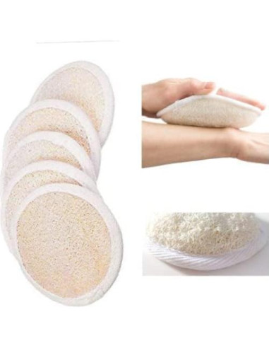 Esponjas de Lufa Natural Eco-Fused - Paquete de 5 Unidades