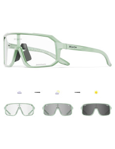 Gafas de Ciclismo SCVCN Fotoquímicas UV400 Verde Menta