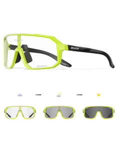 Gafas de Ciclismo SCVCN Fotoquímicas UV400 Negro Amarillo