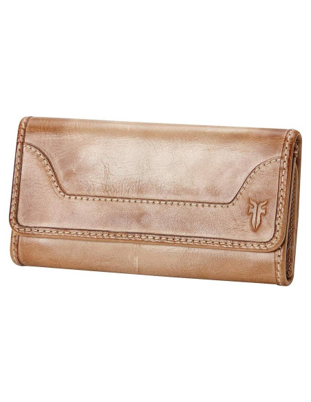 Billetera de Cuero Frye Melissa para Mujeres - Compacta Beige