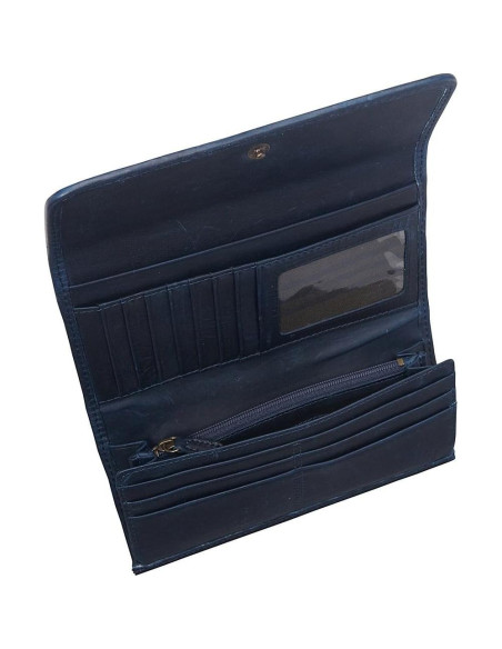 Billetera de Cuero Frye Melissa para Mujeres - Compacta Beige