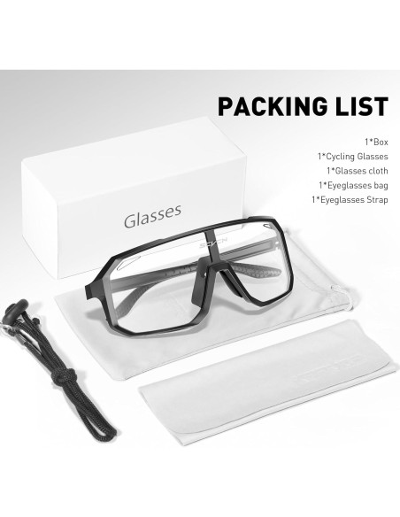 Gafas de Ciclismo SCVCN Fotoquímicas UV400 Negro