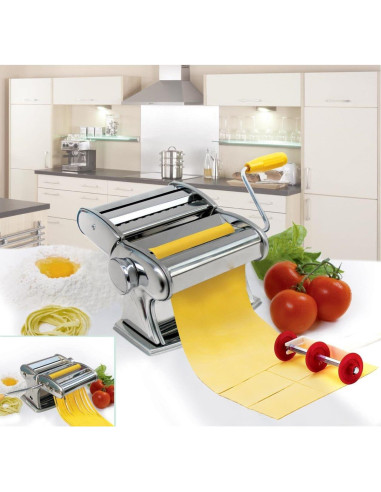 Máquina para hacer pasta OVENTE PA615S acero inoxidable 7 grosores