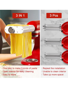 Accesorio para hacer pasta Jovan Home 3 en 1 para Kitchenaid 2