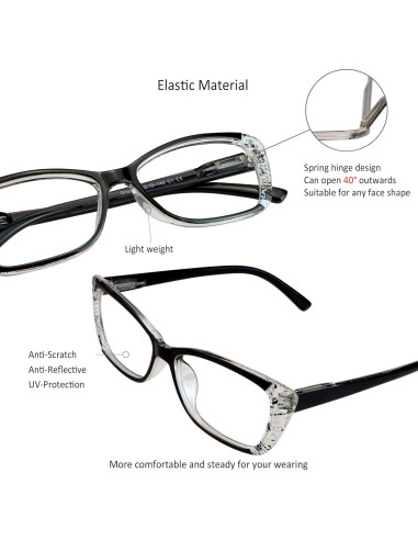 5 Pares de Gafas de Lectura VisionGlobal con Luz Azul