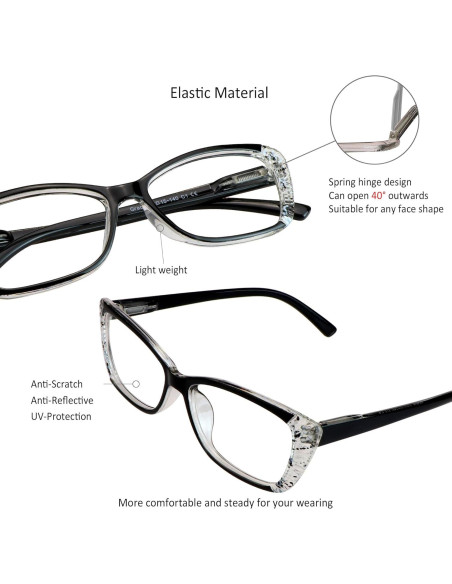 5 Pares de Gafas de Lectura VisionGlobal con Luz Azul