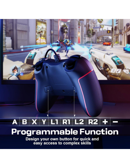 Controlador PC RivalPlay con cable y vibración ajustable