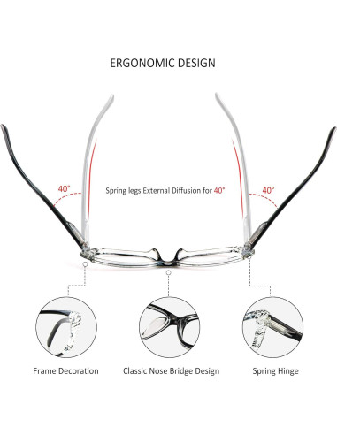 5 Pares de Gafas de Lectura VisionGlobal con Luz Azul