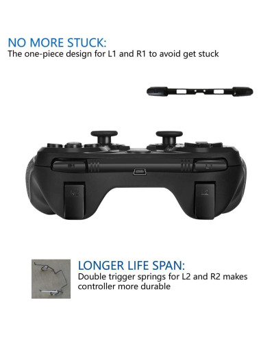 Controlador Inalámbrico Diswoe PS-3 con Doble Vibración