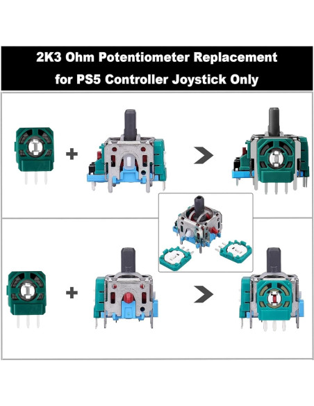 Paquete de 6 Joysticks Analógicos 3D HLRAO para PS5