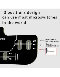 Placa PCB JLF Sanwa TP-MA con 4 microswitches D3V 2