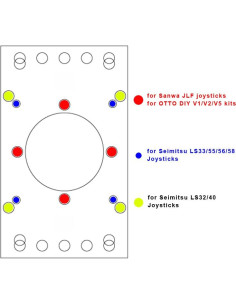 Convertidor de Placa Plana Joystick Xinmoarcade 95x60mm 2