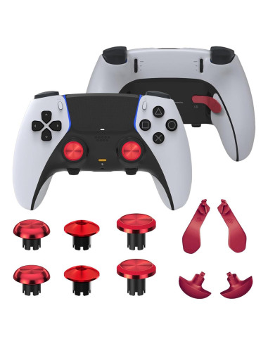 Palancas de metal PS5 Edge - Joysticks y botones rojos