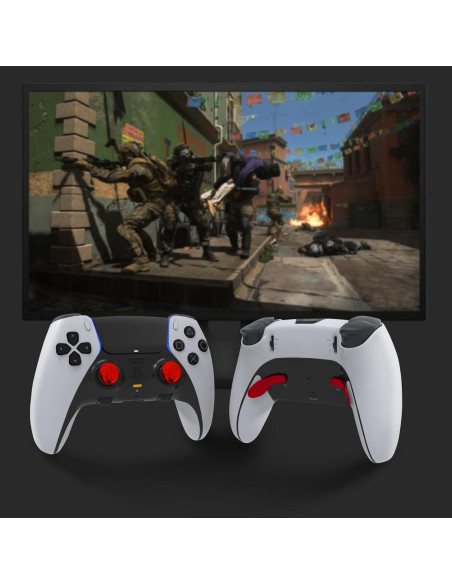 Palancas de metal PS5 Edge - Joysticks y botones rojos