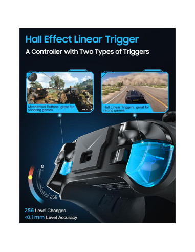 Controlador Inalámbrico YIONON Bluetooth con Joysticks y Gatillos