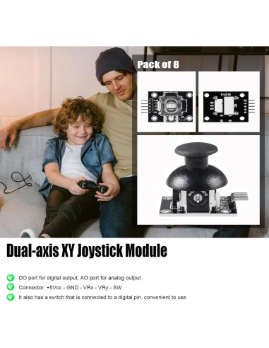 Módulo Joystick Analógico Diitao 8PCS Doble Eje 20cm