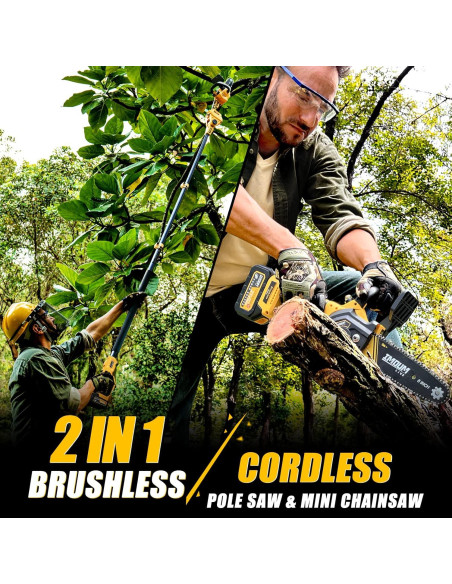 Sierra de Poste Inalámbrica IMOUMLIVE 8" Batería 21V 3Ah