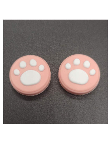 2 Tapas de Silicona Rosa para Joystick Nintendo Switch