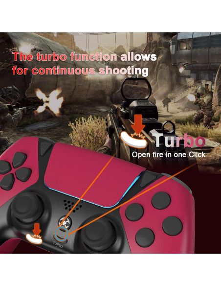 Controlador SWTOTK Inalámbrico PS4/PC Naranja con Turbo