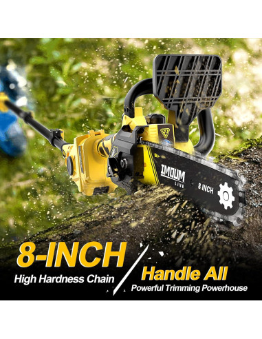 Sierra de Poste Inalámbrica IMOUMLIVE 8" Batería 21V 3Ah