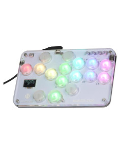 Controlador sin palanca Haute42 S16 Crystal RGB para PC/Switch/PS