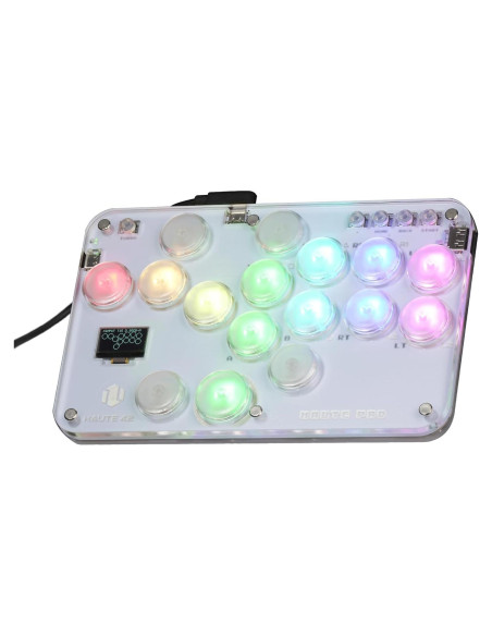 Controlador sin palanca Haute42 S16 Crystal RGB para PC/Switch/PS