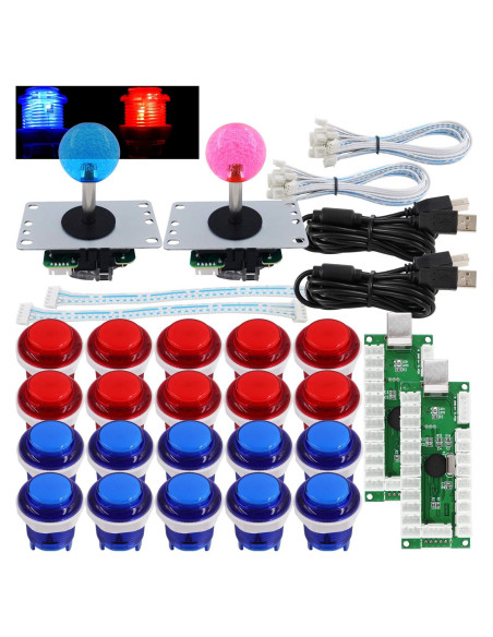 Controlador de Juego SJ@JX para 2 Jugadores DIY LED