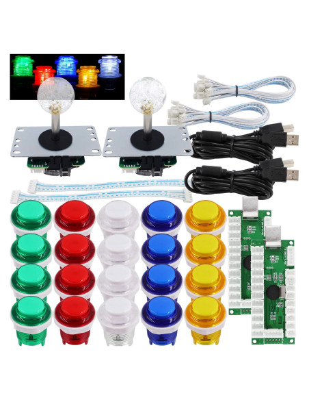 Controlador de Juego SJ@JX 2 Jugadores Joystick LED 8 Vías
