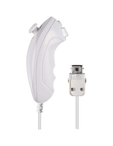 Controlador Nunchuk KIWITATA para Wii y Wii U Blanco