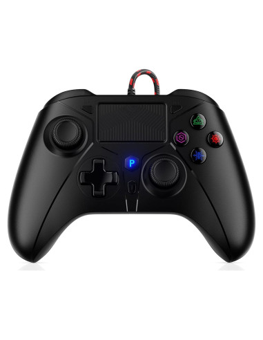 Controlador con cable Gamrombo para PS5 y PC - Negro