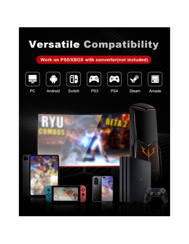 Controlador de Arcade SIXSIR P12 - Ligero, RGB, 12 Botones