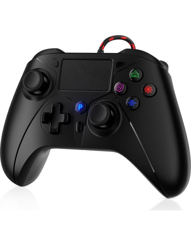 Controlador con cable Gamrombo para PS5 y PC - Negro